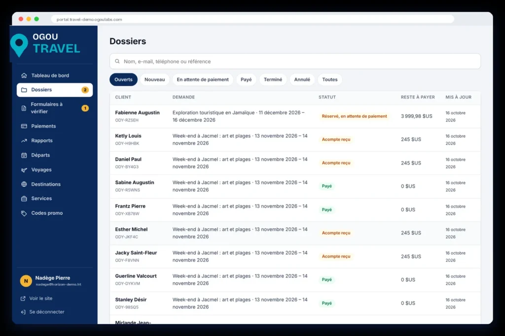 Team portal: client files