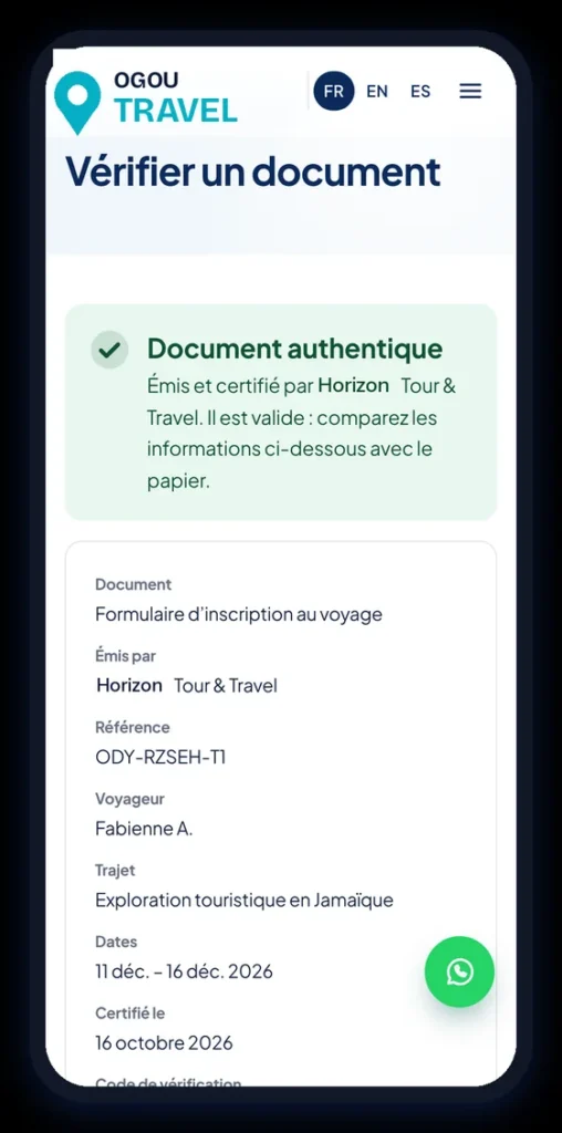 Scanning the QR code of a certified PDF